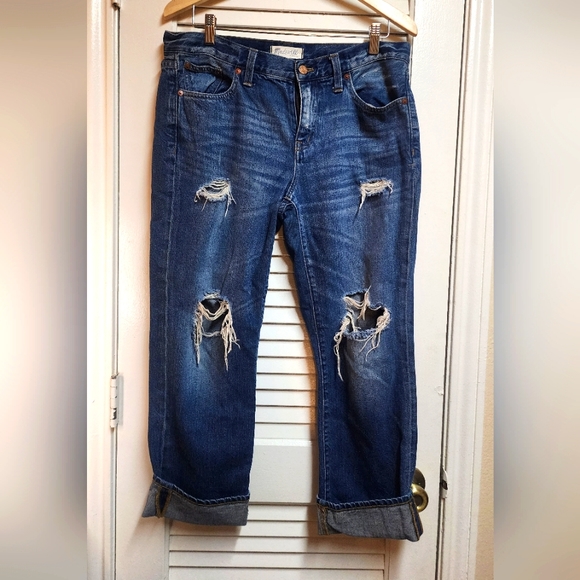 Madewell Denim - Madewell Distressed Blue Jeans Women's Denim Pants Boy Jean